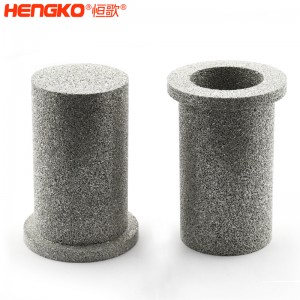 恒歌不銹鋼濾筒透氣性好過濾精準孔徑0.1-90μm,應用于氣液體發散消音降噪