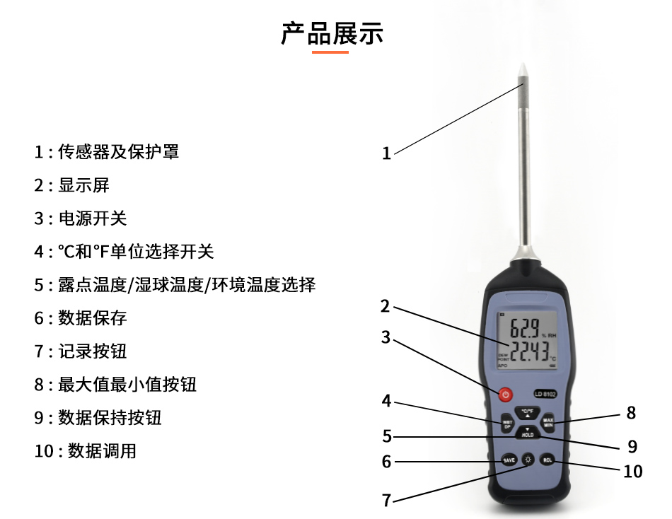 恒歌溫濕度記錄儀表